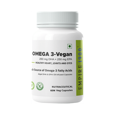EMPIRE 1900 Omega-3 Vegan Capsules  Omega-3 for Vegetarians Vegan Omega-3 Supplement