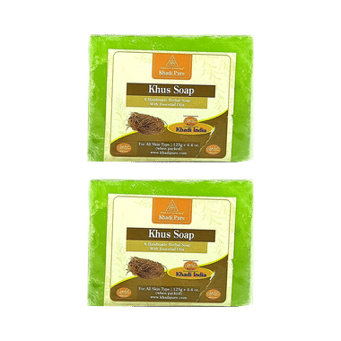 Khadi Pure Khus Soap (125gm Each)