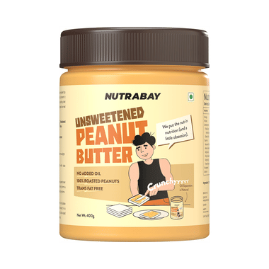 Nutrabay Foods All-Natural Peanut for Weight Management, Energy & Heart Health | Flavour Butter Unsweetened Crunchy