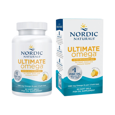 Nordic Naturals Ultimate High-Intensity Omega 3 1280mg Soft Gels For Healthy Heart, Brain Health And Optimal Wellness Lemon