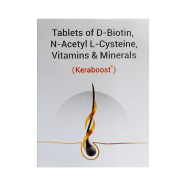 Keraboost  Tablet With D-Biotin, N-Acetyl-L-Cysteine, Vitamins & Minerals