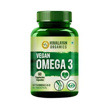 Himalayan Organics Vegan Omega 3 6 9 Capsule | Natural Nutrition For Bone, Heart & Skin