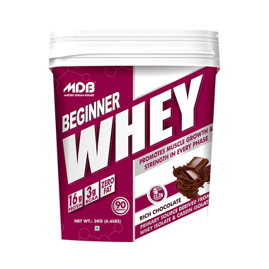 MDB Master Dream Bodies Beginner Protein 16g Whey Isolate Rich Chocolate