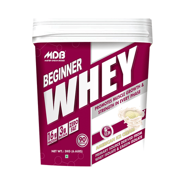 MDB Master Dream Bodies Beginner Protein 16g Whey Isolate American Ice Cream