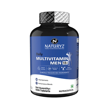 Naturyz Daily Multivitamin Tablet Men 18+ With Highest 60 Nutrients & 11 Performance Blends