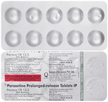 Parona CR 12.5 Tablet Parona CR 12.5 Tablet