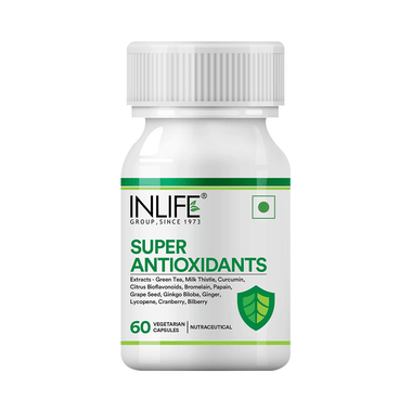 Inlife Super Antioxidants For Immunity & Fatigue Reduction | Veg Capsule