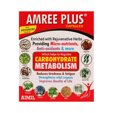 Aimil Amree Plus Capsule | Regulates Carbohydrate Metabolism & Reduces Fatigue