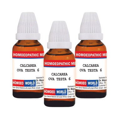 Dr. Majumder Homeo World Calcarea Ova Testa Dilution(30ml Each) 6 CH