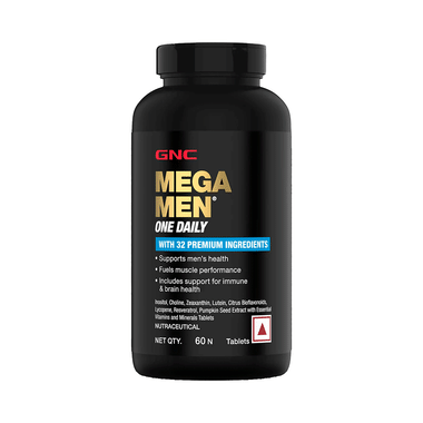 GNC Mega Men One Daily Multivitamin For Muscle Performance, Immunity & Brain Health | Tablet
