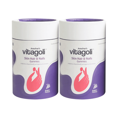 Vitagoli Skin Hair & Nails Gummies (30 Each) Grape