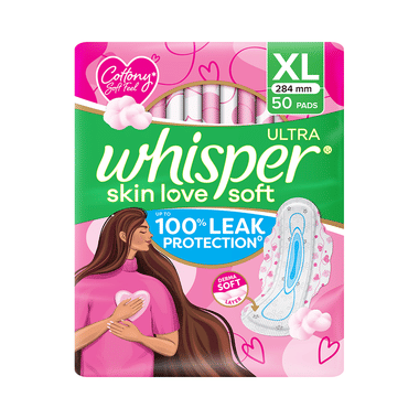 Whisper Ultra Skin Love Soft Sanitary Pads For Women XL