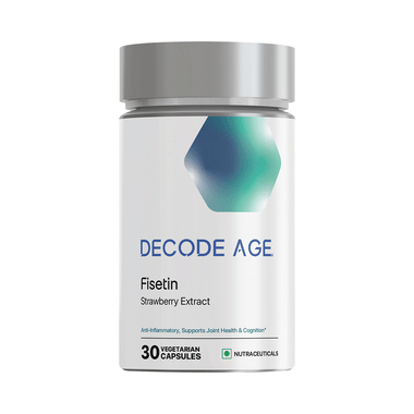 Decode Age Fisetin Vegetarian Capsule | Senolytic Activator 100 mg, Improves Memory