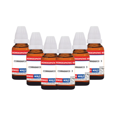 Dr. Majumder Homeo World Cinnabaris Dilution (30ml Each) 3 CH