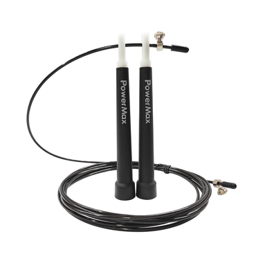 Powermax Fitness JP-2 Exercise Speed Jump Rope With Adjustable Cable Black