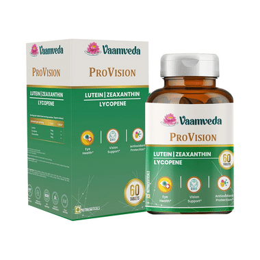 Vaamveda ProVision Eye Care Vitamins - Lutein,Lycopene,Zeaxanthin for Eye Health & Vision