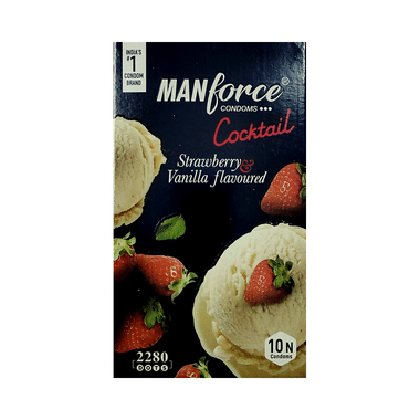 Manforce Strawberry & Vanilla Dotted-Ring Cocktail Condom