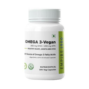 EMPIRE 1900 Omega-3 Vegan Capsules Omega-3 For Vegetarians Vegan Omega-3 Supplement
