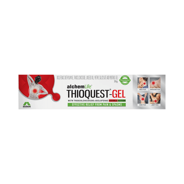 Thioquest Gel Gel with Thiocolchicoside & Diclofenac | For Muscle Pain & Spasms Relief