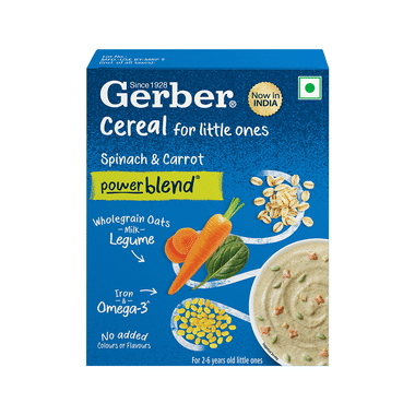 Gerber Cereal For Little Ones Power Blend Spinach And Carrot