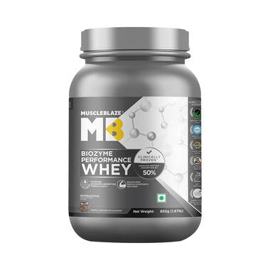 MuscleBlaze MuscleBlaze Biozyme Performance Whey Protein | For Muscle Gain | Improves Protein Absorption | Nutrition Care Powder Triple Chocolate