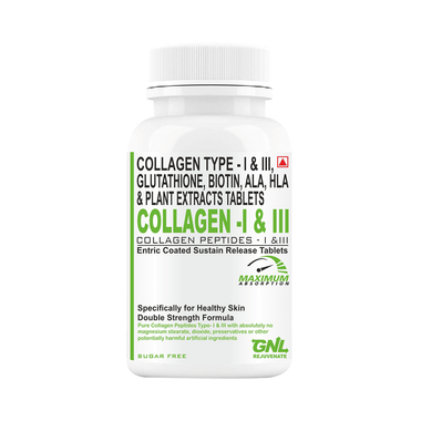 Goa Nutritions Collagen I & III Enteric Coated Sustained Release Tablet Sugar Free