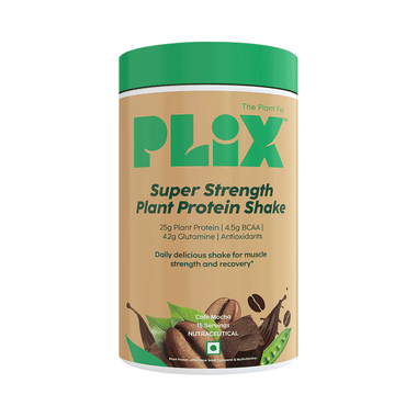 Plix Super Strength Plant Protein Powder Cafe Mocha