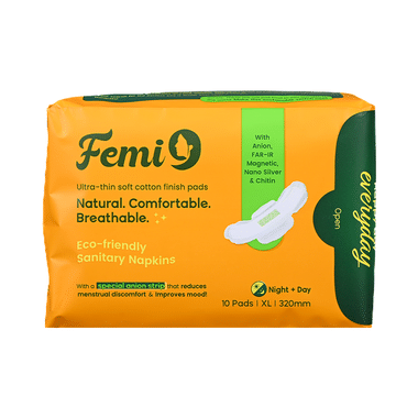 Femi9 Organic Anion Cotton Sanitary Napkins XL