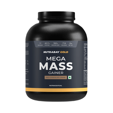 Nutrabay Gold Mega Mass Gainer Rich Chocolate Creme