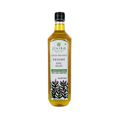 Jivika Naturals Cold Pressed Sesame Oil | Wooden Ghani Pressed | 100% Pure & Unrefined Oil