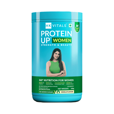 HK Vitals Protein Up Women With Biotin & Garcinia | For Strength & Beauty | Flavour Powder Vanilla