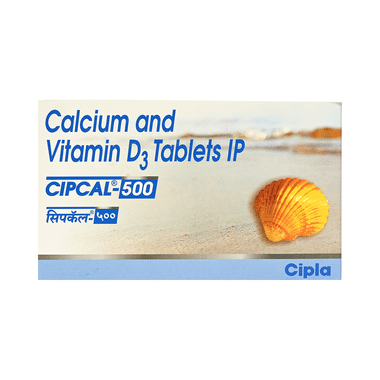 Cipcal Cipcal 500 Tablet From Cipla | Source Of Calcium & Vitamin D | For Bone, Joint And Muscle Care