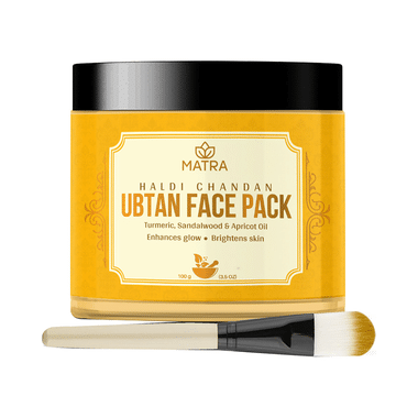 Matra Haldi Chandan Ubtan Face Pack with Face Pack Brush Free