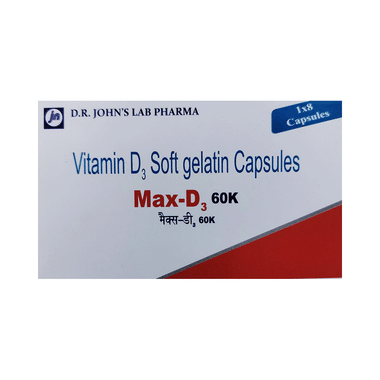 Max-D3 60K Soft Gelatin Capsule