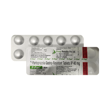 पी पैन 40mg टैबलेट