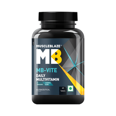 MuscleBlaze MB-Vite Multivitamin | With Amino Acids, Pre & Probiotic Blend | For Energy, Gut Health & Immunity | Tablet