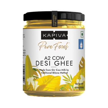 Kapiva A2 Desi Pure Foods 100% Organic Cow Ghee | Good Fats for Healthy Heart