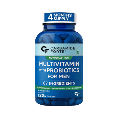 Carbamide Forte Multivitamin With Probiotics For Men | Boosts Gut Health, Bones, Joints & Digestive Health | Tablet