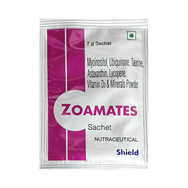 Zoamates Powder With Ubiquinone, Myoinositol, Lycopene, Vitamin D3 & Minerals