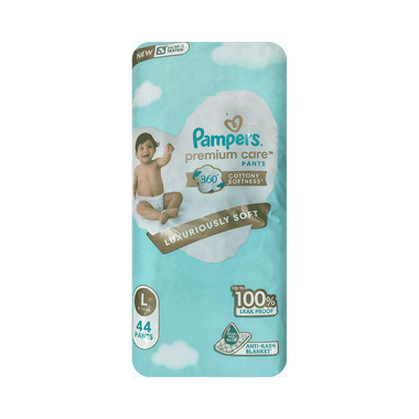 Pampers Premium Care Pants With Aloe Vera & Cotton-Like Softness | Size Large