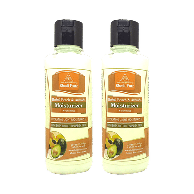 Khadi Pure Herbal Peach & Avacado SLS And Paraben Free Moisturizer (210ml Each)