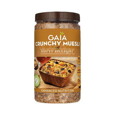 GAIA With Vitamins, Minerals, High Protein & Fibres For Nutrition | Crunchy Muesli Nutty Delight