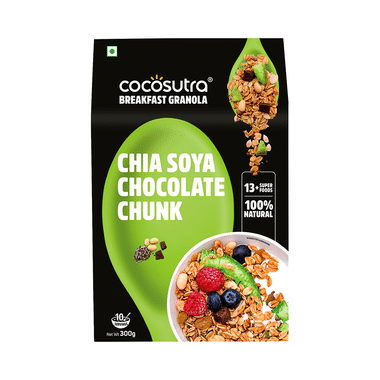 Cocosutra Breakfast Granola Chia Soya Chocolate Chunk