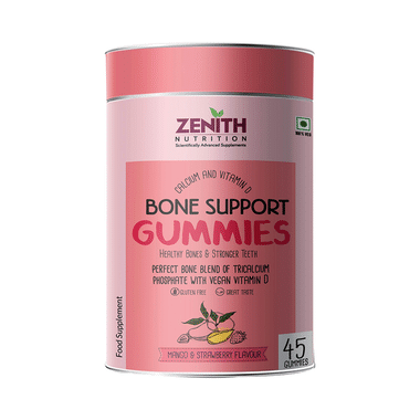 Zenith Nutrition Calcium and Vitamin D Bone Support Gummies Mango & Strawberry
