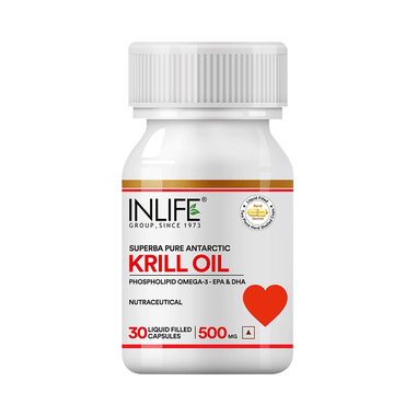 Inlife Krill Oil 500 Mg | With Omega 3 | For Heart Health | Capsule