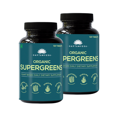 Saptamveda Organic Supergreens Tablet (120 Each)