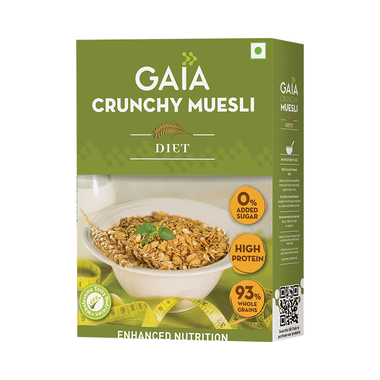 GAIA With Vitamins, Minerals, High Protein & Fibres For Nutrition | Crunchy Muesli Diet