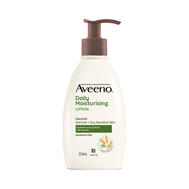 Aveeno Daily Moisturising Lotion | For Normal + Dry Sensitive Skin | Fragrance Free