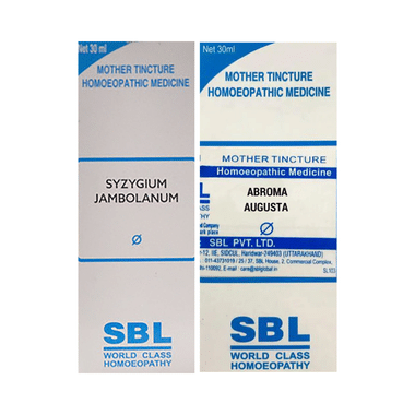 Combo Pack Of SBL Syzygium Jambolanum Mother Tincture Q & SBL Abroma Augusta Mother Tincture Q (30ml Each)