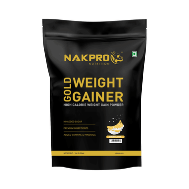 Nakpro Nutrition Gold Weight Gainer Powder Banana